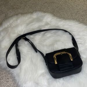 Black and gold crossbody